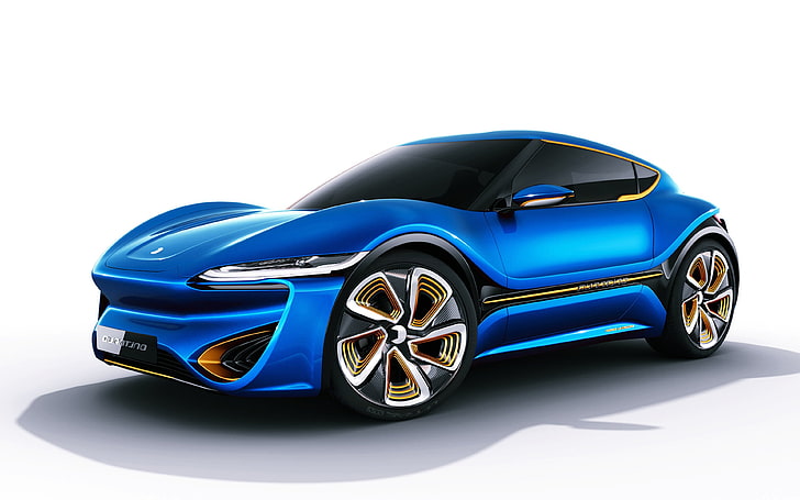 สีน้ำเงิน quantino 2016 มอเตอร์กว้างรถยนต์ nanoflowcell ความเร็ว, วอลล์เปเปอร์ HD