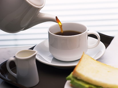 Kaffee, Tassen, Tee, Breitbild, HD-Hintergrundbild HD wallpaper