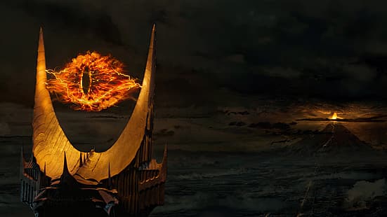 Il Signore degli Anelli: Le Due Torri, film, fotogrammi, L'Occhio di Sauron, Sfondo HD HD wallpaper