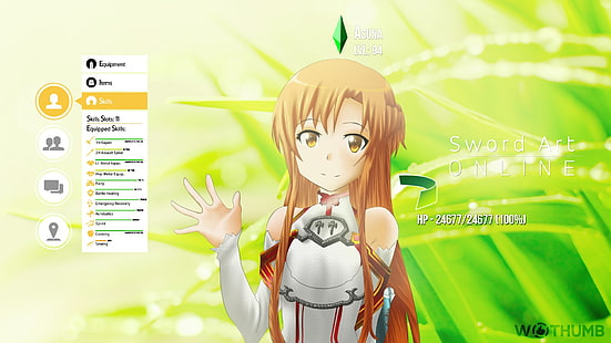 Épée art en ligne Asuna fond d'écran, épée en ligne, Yuuki Asuna, jeux vidéo, filles anime, anime, Fond d'écran HD HD wallpaper