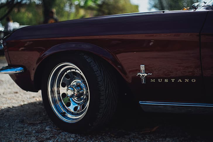 Ford Mustang, Vintage, Muscle Car, Markus Spiske, HD wallpaper