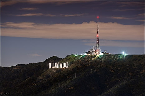 Znak Hollywood, Kalifornia, miasto, Hollywood, USA, Tapety HD HD wallpaper