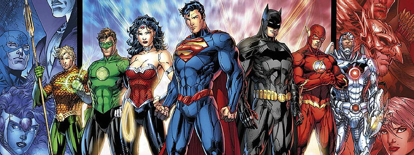 1jlm、アクション、バットマン、コミック、DC、DCコミック、ファンタジー、ファイティング、正義、リーグ、モータル、ポスター、SF、スーパーヒーロー、スーパーマン、戦士、女性、不思議、 HDデスクトップの壁紙 HD wallpaper