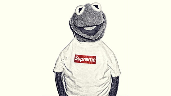 supreme, Kermit the Frog, HD wallpaper HD wallpaper
