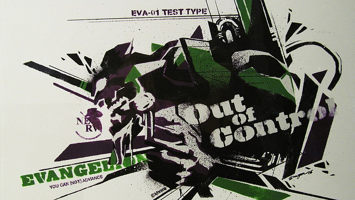 Out of Controlポスター、新世紀エヴァンゲリオン、EVA Unit 01、アニメ、 HDデスクトップの壁紙