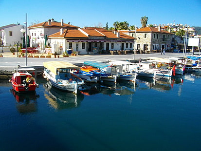 マルマリストルコ、マルマリス、トルコ、港、旧市街、漁師、ボート、 HDデスクトップの壁紙 HD wallpaper