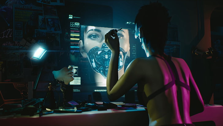 Cyber​​punk 2077、ビデオゲームアート、CD Projekt RED、 HDデスクトップの壁紙