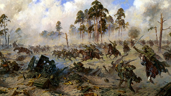 Armée allemande, armée russe, guerre, Première Guerre mondiale, Fond d'écran HD HD wallpaper