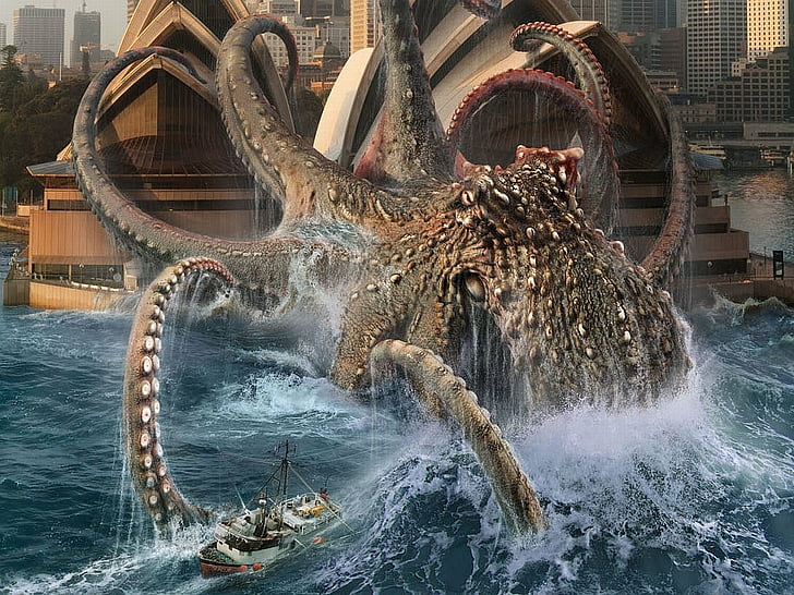 Fantasy, Kraken, HD wallpaper
