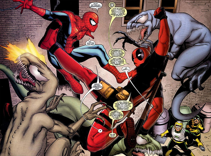 Strip komik Marvel Spider-Man dan Deadpool, Spider-Man, Wallpaper HD