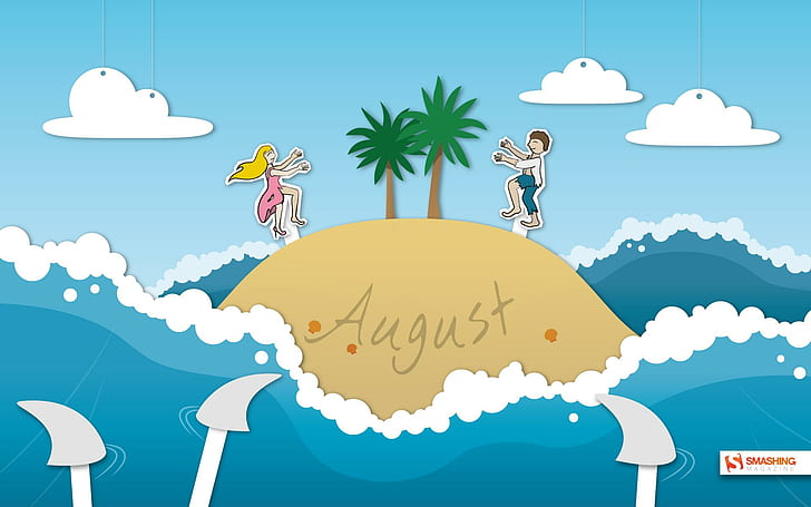 August Summer, summer, august, creative and graphics, HD wallpaper