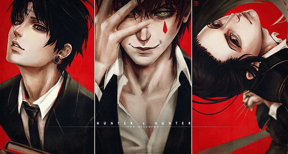 anime, Illumi, Hunter x Hunter, Hisoka, Chrollo Lucifer, HD wallpaper HD wallpaper