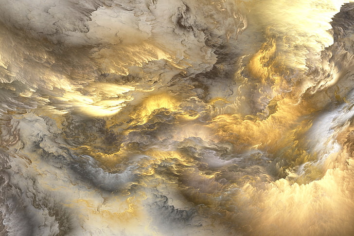 braune und graue Marmortapete, Wolken, Hintergrund, Farben, Zusammenfassung, unwirklich, HD-Hintergrundbild