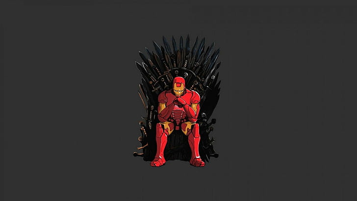 Iron Man Game of Thrones Iron Throne Crossover, Tapety HD