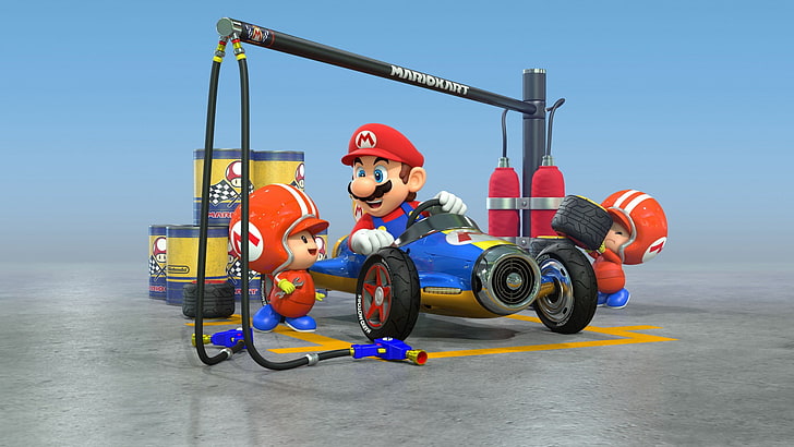 Mario Kart 8, video game, Kodok (karakter), Mario Bros, Nintendo, Mario Kart, Wallpaper HD