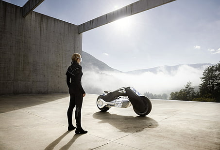 Concept bikes, Vision Next 100, Future bike, BMW Motorrad, 4K, HD wallpaper HD wallpaper