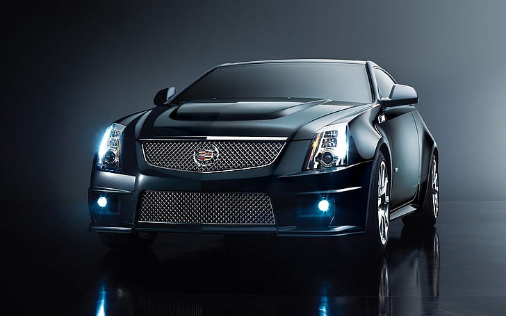 Автомобиль Cadillac CTS-V, вид спереди, Cadillac, Автомобиль, Фронт, Вид, HD обои