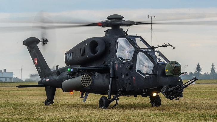 helikoptery, TAI / AgustaWestland T129, wojsko, tureckie siły zbrojne, Turkish Aerospace Industries, śmigłowce szturmowe, Tapety HD