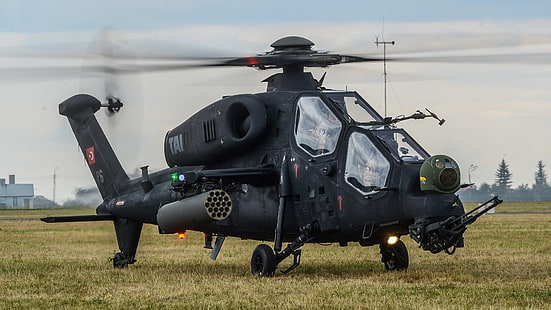 helikoptrar, TAI / AgustaWestland T129, militär, turkiska väpnade styrkor, turkiska rymdindustrin, attackhelikoptrar, HD tapet HD wallpaper