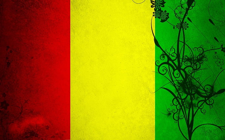 red, yellow, and green flag, Flags, Flag, Rasta Ii, Reggae, HD wallpaper