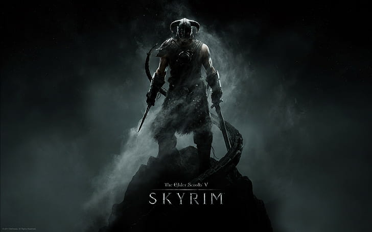 The Elder Scrolls v skyrim, Dragonborn, Warrior, Skyrim, Sword, Helmet, Sfondo HD