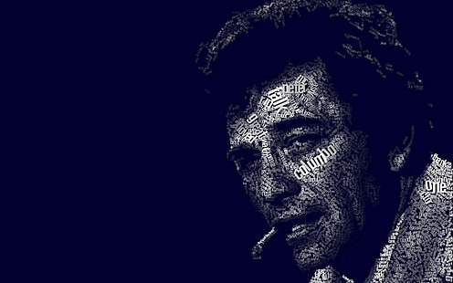 Al Pacino Scarface, Peter Falk, Columbo, skådespelare, typografiska porträtt, HD tapet HD wallpaper