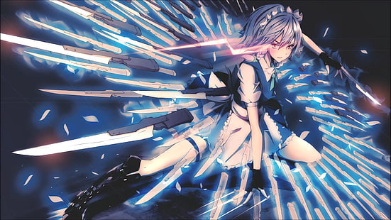 Touhou, Videospiele, Izayoi Sakuya, HD-Hintergrundbild HD wallpaper