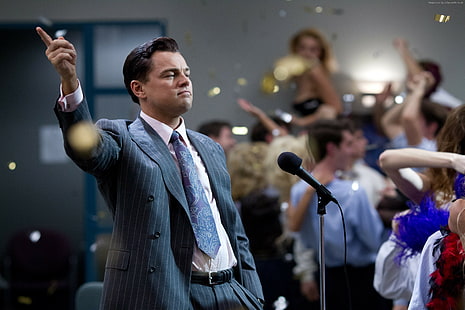 ผู้ผลิตภาพยนตร์เรื่อง The Wolf of Wall Street เซเลบยอดนิยมประจำปี 2015 นักแสดง Leonardo DiCaprio, วอลล์เปเปอร์ HD HD wallpaper