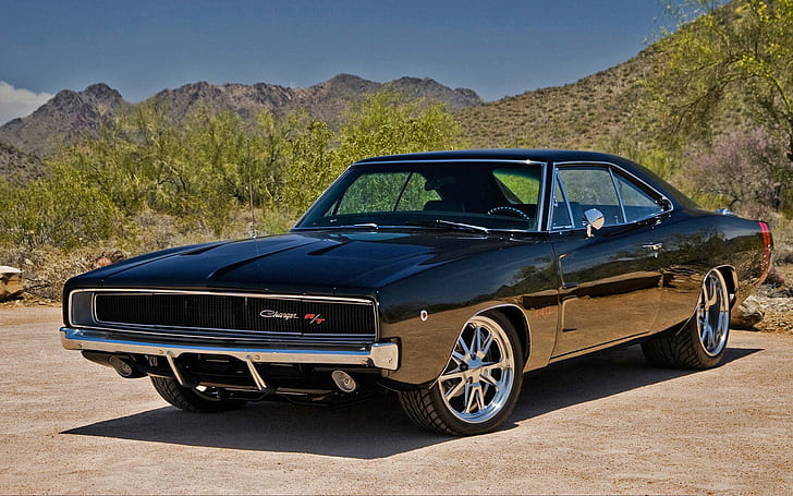 1970 Dodge Charger RT, black dodge charger r / t, samochody, 1920x1200, dodge, dodge charger, Tapety HD