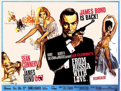 actionäventyr James Bond i Från Ryssland med kärlek Underhållningsfilmer HD Konst, film, Action, Äventyr, klassiska filmer, Från Ryssland med kärlek, James Bond, HD tapet HD wallpaper