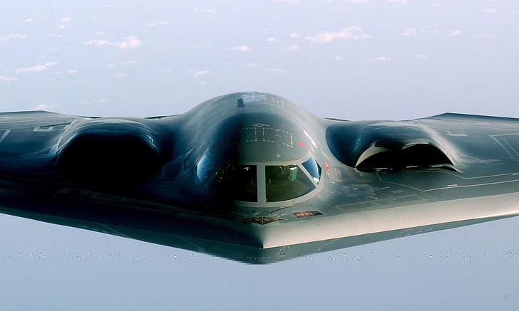 avião de combate cinzento, espírito, B-2, bombardeiro, Northrop, RLE, HD papel de parede