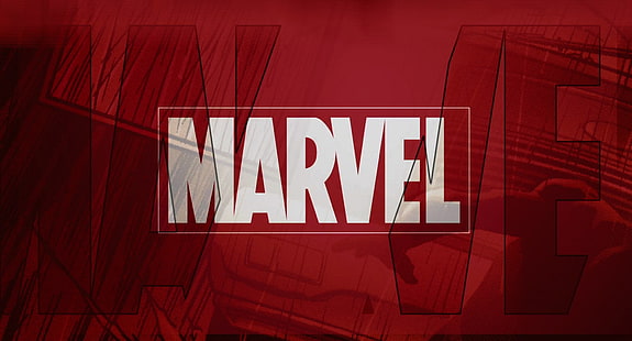 Комикси, комикси на Marvel, лого, червено, HD тапет HD wallpaper