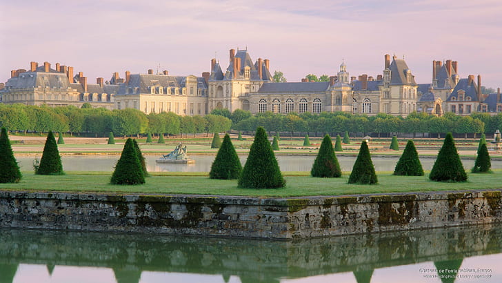 Castelo de Fontainebleau, França, Arquitetura, HD papel de parede