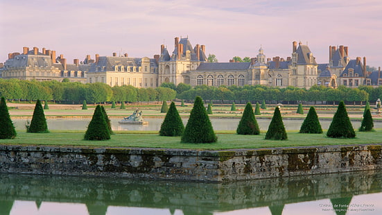 Chateau de Fontainebleau, Frankrike, arkitektur, HD tapet HD wallpaper