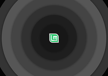 لينكس ، لينكس منت ، دائرة ، أسود ، رمادي ، أخضر ، خلفية بسيطة، خلفية HD HD wallpaper