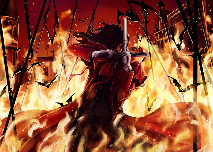 Anime, Hellsing, Alucard (Hellsing), Dark, HD wallpaper