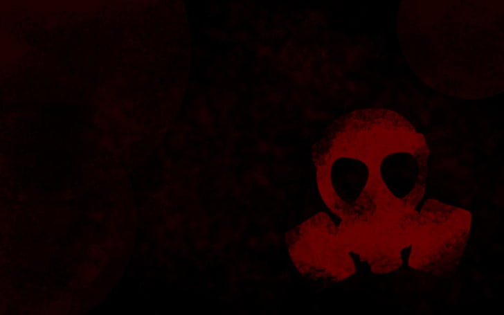 Logo Batman merah dan hitam, biohazard, Wallpaper HD