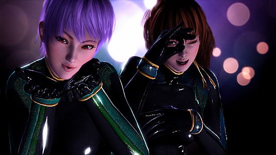 Dead or Alive, doa, Kasumi, Ayane, Video Game Art, HD tapet HD wallpaper