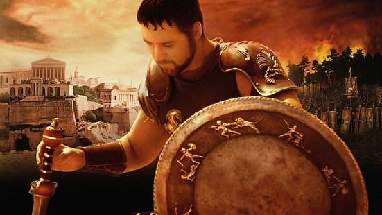 Krähe, Gladiator, Film, Russell, HD-Hintergrundbild HD wallpaper