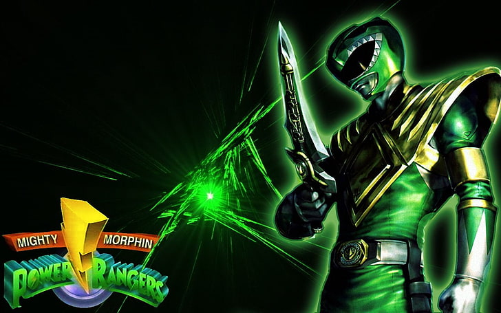 Ilustração de Power Rangers Green Ranger, programa de TV, Power Rangers, HD papel de parede