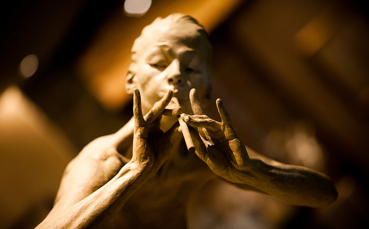 There Is No Need To Figure It Out, gray human statue, Artistic, Sculpture, Bellagio, HD wallpaper