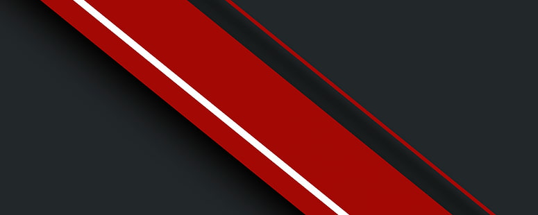 wallpaper garis merah dan putih, garis, strip, latar belakang hitam, garis, Wallpaper HD HD wallpaper