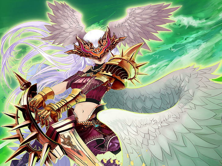 Angels Swords Armor Fantasy Girls Angel Sword Warrior Weapon Cool, фентъзи, ангел, ангели, броня, готино, момичета, меч, мечове, воин, оръжие, HD тапет