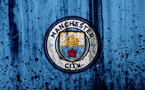サッカー、マンチェスターシティFC、ロゴ、 HDデスクトップの壁紙 HD wallpaper