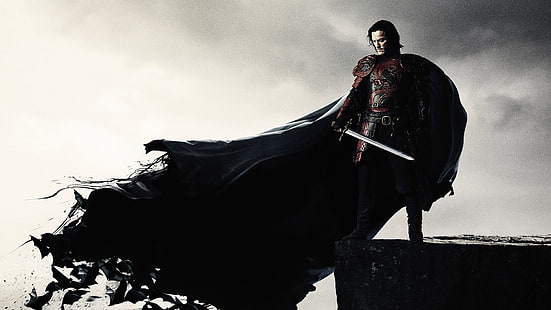 Jon Snow papel de parede digital, Drácula, Drácula não contada, capa, espada, HD papel de parede HD wallpaper