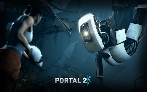 Portal 2, GLaDOS, Chell, video game, Wallpaper HD HD wallpaper