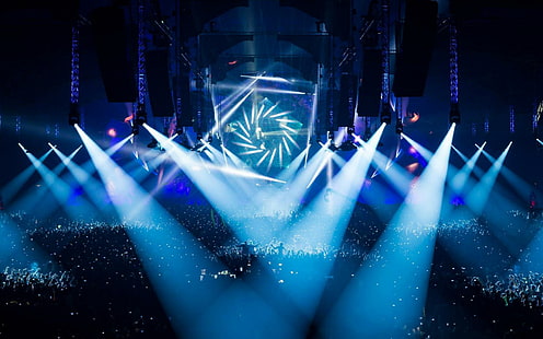 Концерт Rave Lights HD, музыка, огни, концерт, рейв, HD обои HD wallpaper