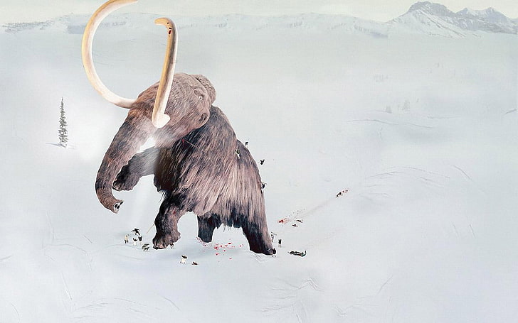 Big Ice Age Mammoth, Mammoth, HD wallpaper