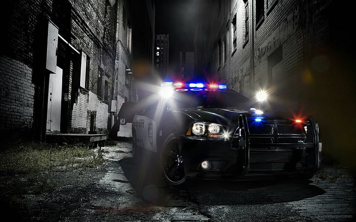 2011 Dodge Charger Pursuit, черен dodge charger полицейски прехващач, 2011, dodge, зарядно, преследване, автомобили, HD тапет