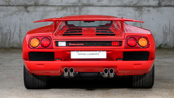 Lamborghini Diablo, rote Autos, HD-Hintergrundbild